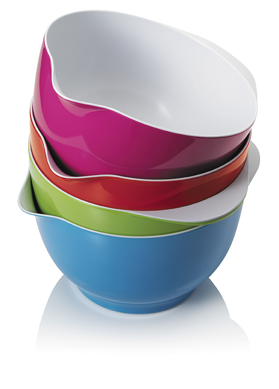 Colourful Small Melamine Mixing Bowl by CKS Zeal non slip base